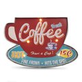 Bey Berk International Bey-Berk International WD504 Coffee LED Lighted Metal Sign - Multi Color WD504